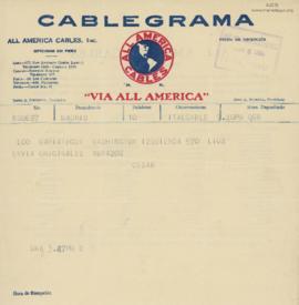 Cablegrama de César Falcón, 5/4/1930