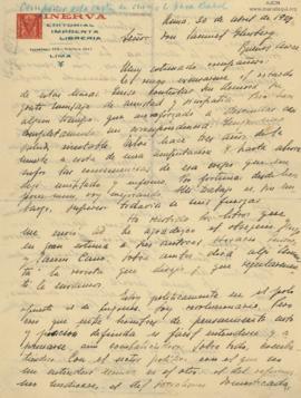 Carta a Samuel Glusberg, 30/4/1927