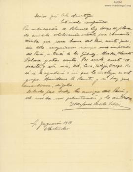 Carta de Idelfonso Pereda Valdés, 1926