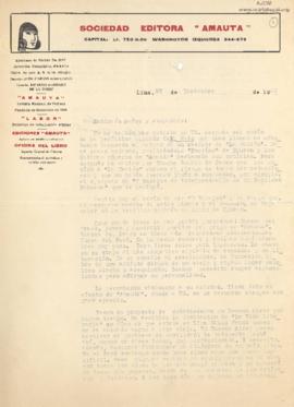 Carta a  Joaquín Edwards Bello, 27/12/1929
