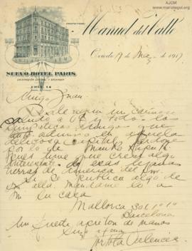 Carta de Carmen Tortola Valencia, 19/5/1917