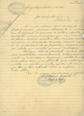 Carta de Jorge Pérez, 5/7/1925