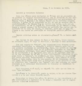 Carta a José Malanca, 9/10/1929