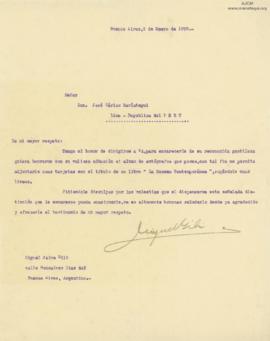 Carta de Miguel Jaime Gili, 8/1/1930