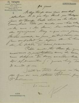 Carta a Bertha Molina (Ruth), 7/6/1916