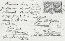 Carta a José María Eguren, 26/2/1920