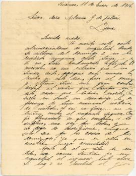 Carta a Artemia G. de Falcón, 11/01/1916