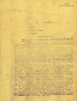 Carta a Manuel F. Laos, 21/12/1928