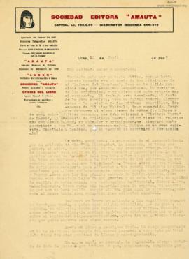 Carta a Samuel Glusberg, 10/6/1929