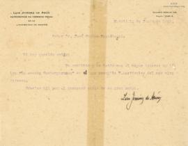 Carta de Luis Jiménez de Asúa, 12/6/1926