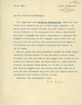 Carta de Henri Barbusse, 13/5/1926