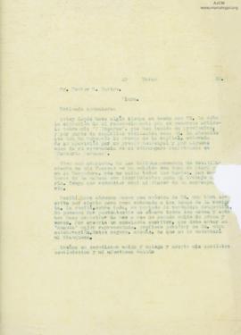Carta a Néstor S. Martos, 10/3/1930