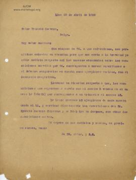 Carta a Nemesio Guevara, 22/4/1928