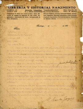 Carta de M. Carlos Jorge Nascimento, 3/8/1927