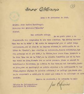 Carta de José Chioino, 6/11/1928