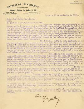 Carta de Lucas Oyague, 22/11/1928