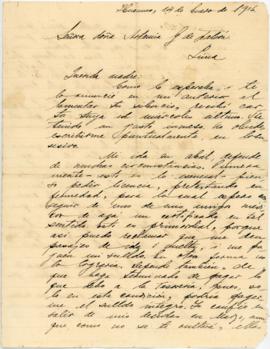 Carta a Artemia G. de Falcón, 14/01/1916