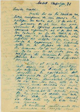 Carta a Artemia G de Falcón, 27/5/1923