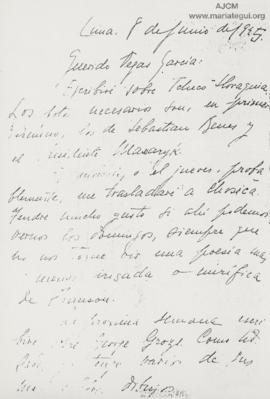 Carta a Ricardo Vegas García, 8/6/1925