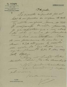 Carta a Bertha Molina (Ruth), 13/7/1916