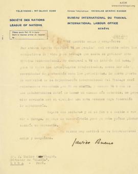 Carta de Javier Bueno, 6/12/1928