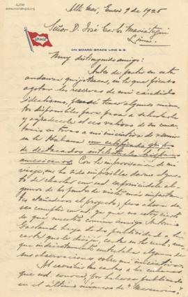 Carta de Edwin Elmore, 9/1/1925