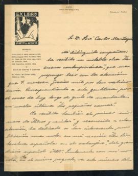 Carta de José María de Acosta, 26/5/1926