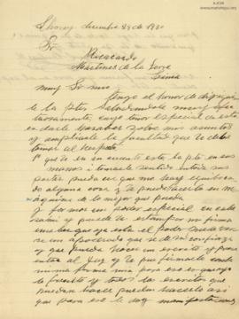 Carta de Miguel Bulnes C., 29/12/1930