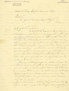 Carta de Ignacio G. Guevara Calderón, 18/9/1929