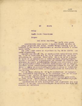 Carta a Román Landa Hinoztroza, 28/1/1929