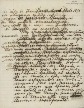 Carta de Víctor Valdivia, 19/8/1930