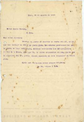 Carta a Mario Nerval, 24/8/1928