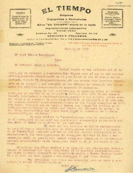 Carta de Luis Carranza, 12/5/1927