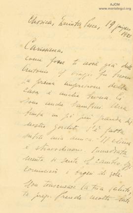 Carta a Anna Chiappe de Mariátegui, 19/6/1925