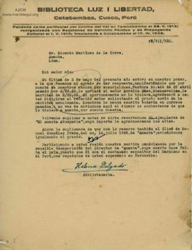 Carta de Helena Delgado, 13/7/1930