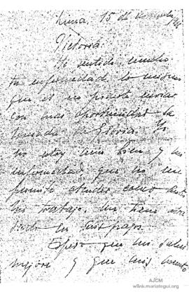 Carta a Victoria Ferrer, 15/11/1926