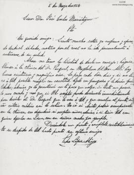 Carta de Pedro López Aliaga, 5/5/1924