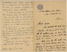 Carta a Artemia G de Falcón, 03-05/1920