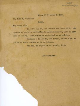 Carta a Luis E. Valcárcel, 23/3/1927
