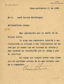 Carta de Armando Herrera, 15/11/1928