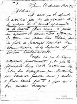Carta a Victoria Ferrer, 24/1/1920