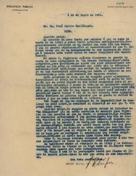 Carta de César Atahualpa Rodríguez, 26/1/1926