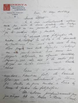 Carta a Emilio Pettoruti,9/5/1927