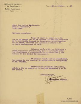 Carta de Carlos Quijano, 28/2/1926
