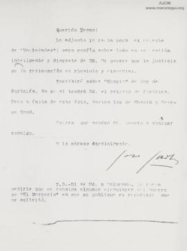 Carta a Ricardo Vegas García, [4/1929]