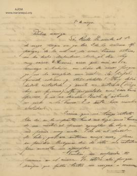 Carta a Bertha Molina (Ruth), 1/5/1916