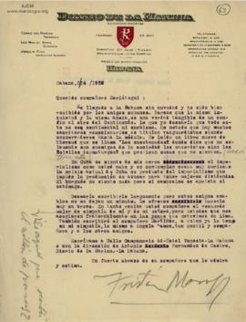 Carta de Tristán Marof,14/3/1928