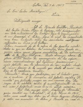 Carta de Dora Mayer de Zulen, 7/2/1927