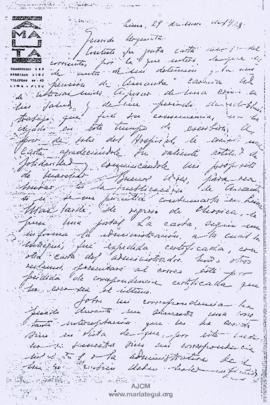 Carta a Miguel Ángel Urquieta, 29/1/1928