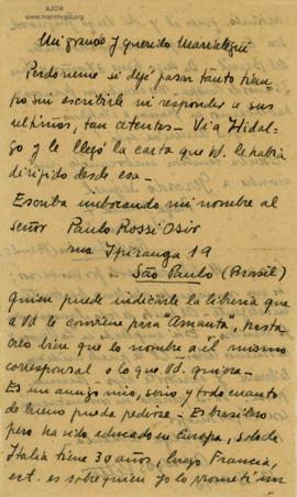 Carta de Emilio Pettoruti, 13/2/1930